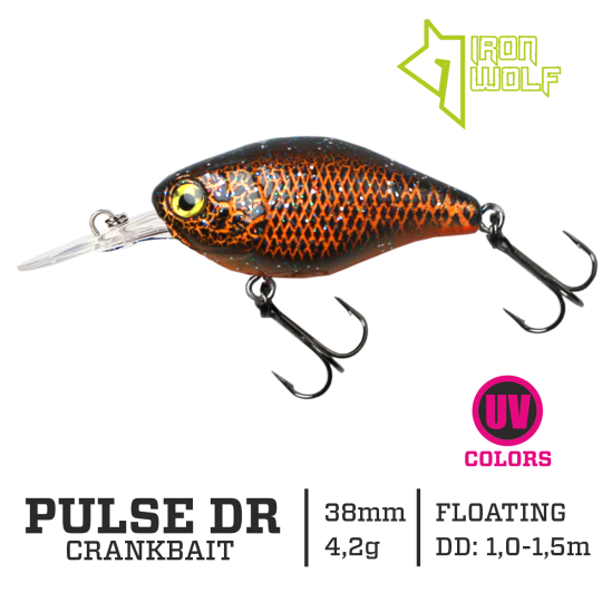Vobleris Iron Wolf PULSE DR 4.2g 3,8cm (1-1.5m)