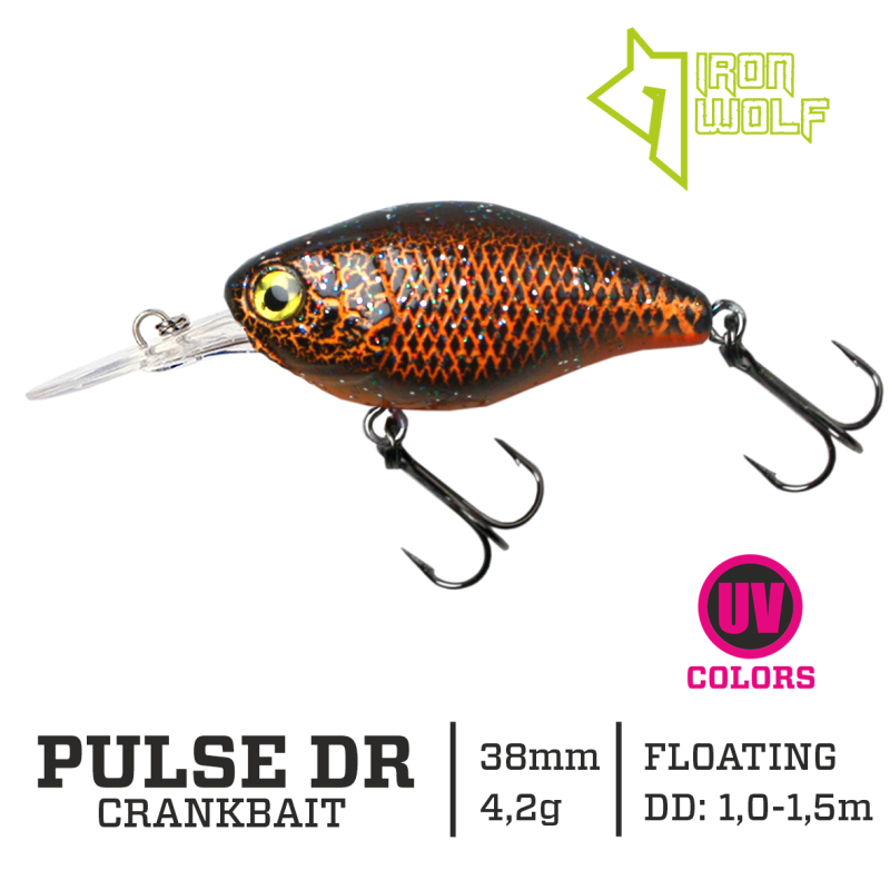 Vobleris Iron Wolf PULSE DR 4.2g 3,8cm (1-1.5m)