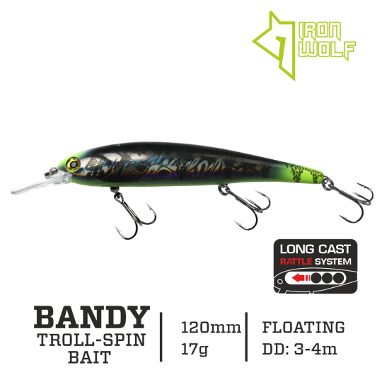 Vobleris Iron Wolf Bandy F 17g 12cm (3.0-4.0m)
