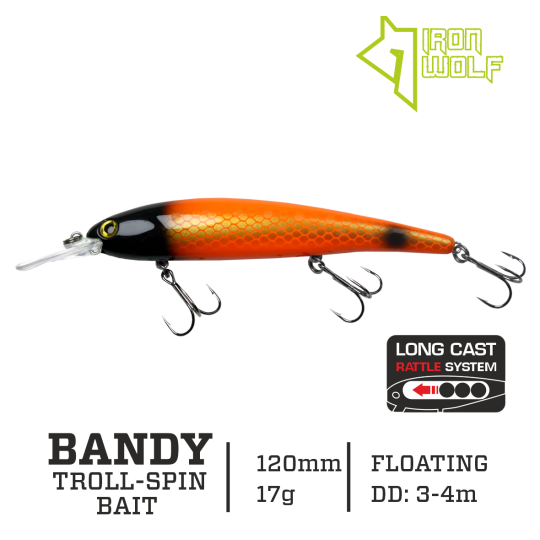 Vobleris Iron Wolf Bandy F 17g 12cm (3.0-4.0m)