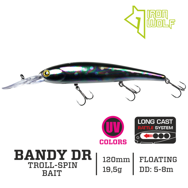 Vobleris Iron Wolf Bandy DR F 19.5g 12cm (5.0-8.0m) Vobleris Iron Wolf Bandy DR F 19.5g 12cm (5.0-8.0m)