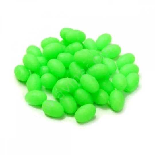 Karoliukai Fosforiniai Oval Luminous Soft Beads 20vnt Karoliukai Fosforiniai Oval Luminous Soft Beads 20vnt