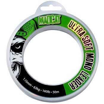 Valas Pavadėliams MADCAT Ultra-Soft Mono Leader 50M 1.15mm 140Lbs