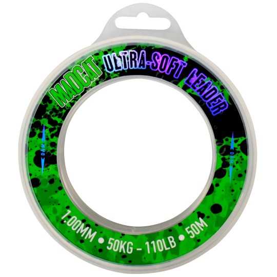 Valas pavadėliams Madcat Ultra-Soft Mono Leader 50m Transperant