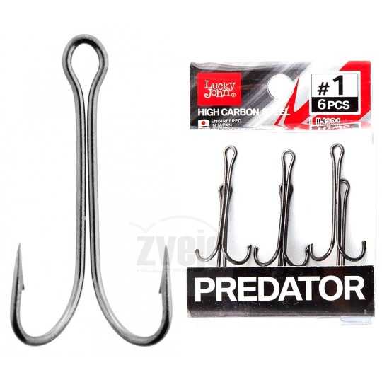 Kabliukai dvišakiai Lucky John Predator