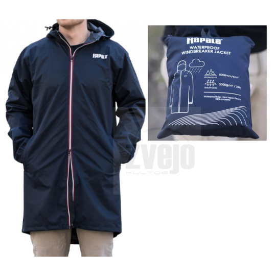 Striukė nuo lietaus Rapala WATERPROOF WINDBREAKER JACKET RWWJN Striukė nuo lietaus Rapala WATERPROOF WINDBREAKER JACKET RWWJN