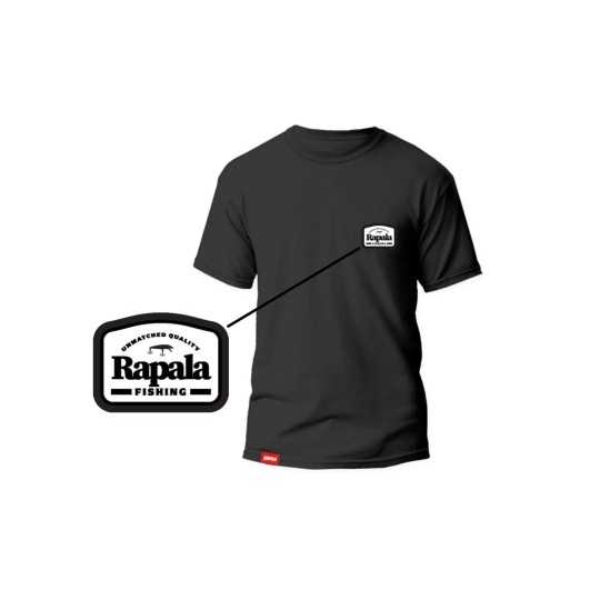 Marškinėliai RAPALA BLACK UNMATCHED QUALITY T-SHIRT RBUQT Marškinėliai RAPALA BLACK UNMATCHED QUALITY T-SHIRT RBUQT