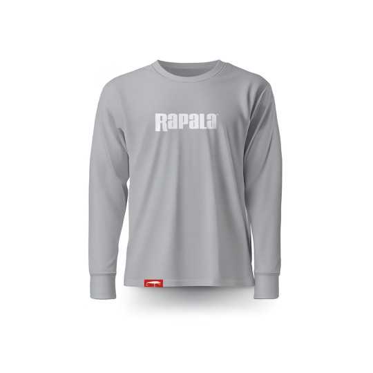 Marškinėliai RAPALA GREY WHITE LOGO LONG SLEEVE T-SHIRT RGWLLS Marškinėliai RAPALA GREY WHITE LOGO LONG SLEEVE T-SHIRT RGWLLS