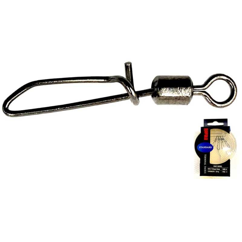 Karabinas su suktuku Rapala Greito keitimo Snap Swivel (4vnt) Karabinas su suktuku Rapala Greito keitimo Snap Swivel (4vnt)