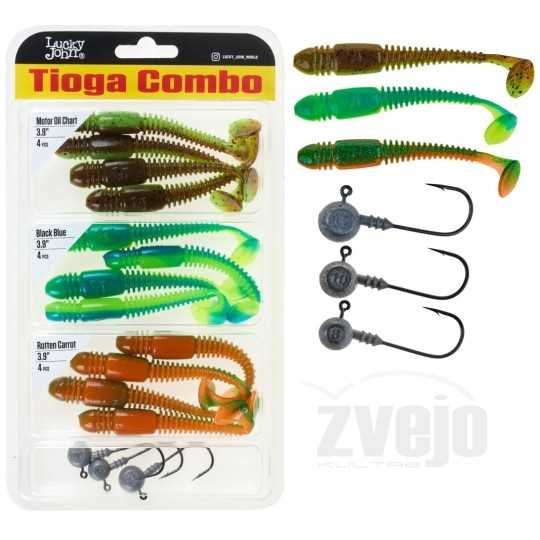 Guminukų Rinkinys Lucky John Tioga 3.9'' (9,91cm/12vnt) Guminukų Rinkinys Lucky John Tioga 3.9'' (9,91cm/12vnt)