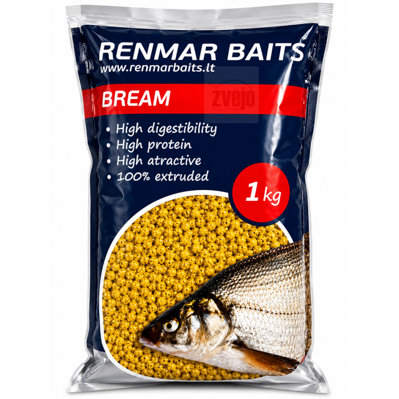 Jaukas Renmar Baits Bream Pellets 1kg. Jaukas Renmar Baits Bream Pellets 1kg.