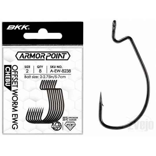 Ofsetiniai Kabliukai BKK ARMORPOINT OFFSET WORM EWG - Chebu Ofsetiniai Kabliukai BKK ARMORPOINT OFFSET WORM EWG - Chebu