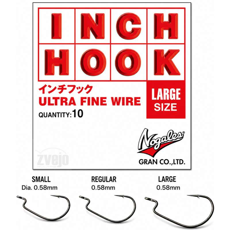 Ofsetiniai Kabliukai VARIVAS Inch Hook Ultra Fine Wire Ofsetiniai Kabliukai VARIVAS Inch Hook Ultra Fine Wire