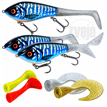 Vobleris Westin Swim Tail 12cm 68g (Sinking) 2-Tail