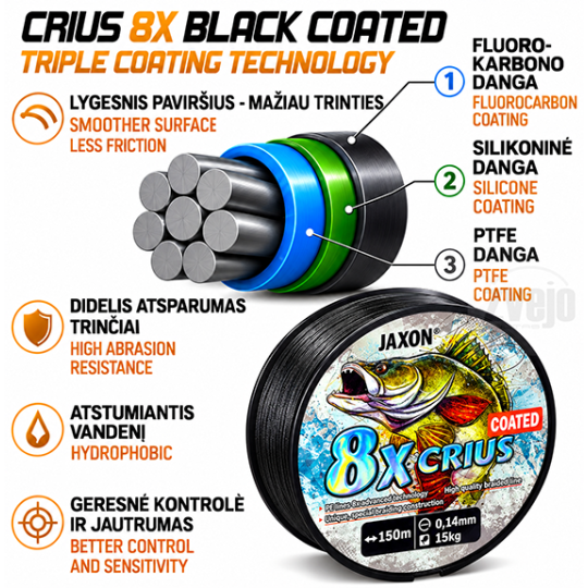 Valas Pintas Jaxon 8xCrius 150m Valas Pintas Jaxon 8xCrius 150m