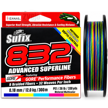 Valas Pintas Sufix 832 ADVANCED SUPERLINE 300m Multicolour