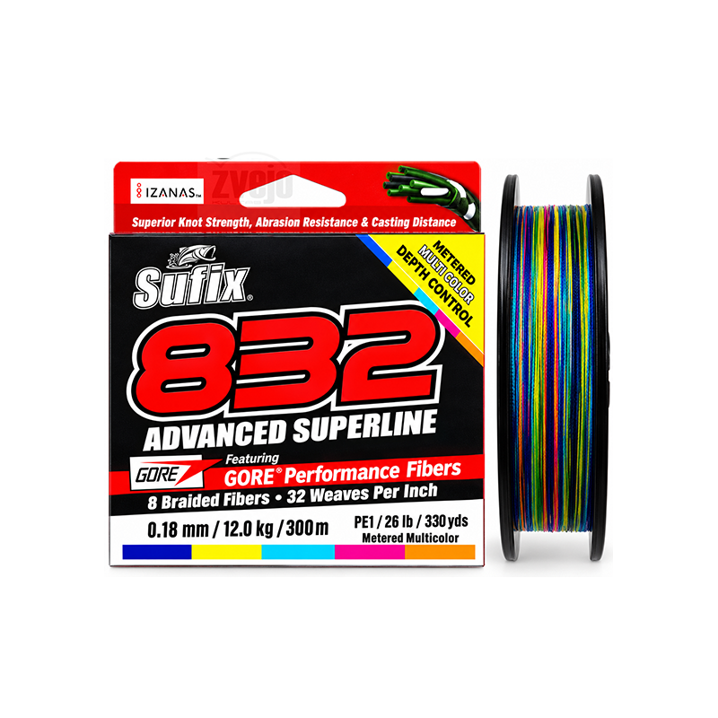 Valas Pintas Sufix 832 ADVANCED SUPERLINE 300m Multicolour