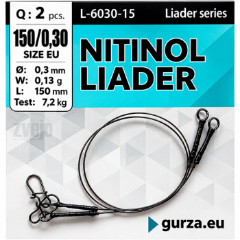 Pavadėliai Titaniniai Gurza Nitinol Leader