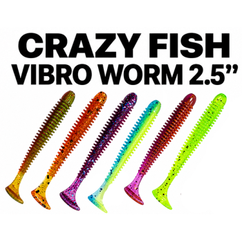 Guminukai Crazy Fish Vibro Worm 2.5'' 65mm/1.5g