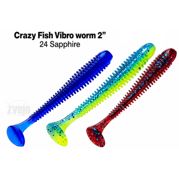 Guminukai Crazy Fish Vibro Worm 2'' 50mm/0.9g