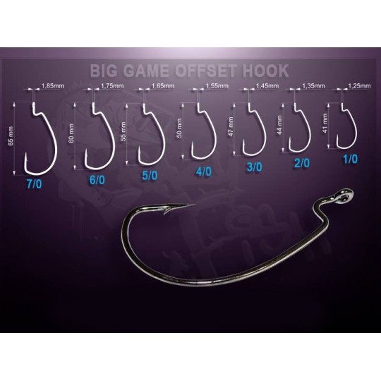 Ofsetiniai kabliukai Crazy Fish BIG GAME