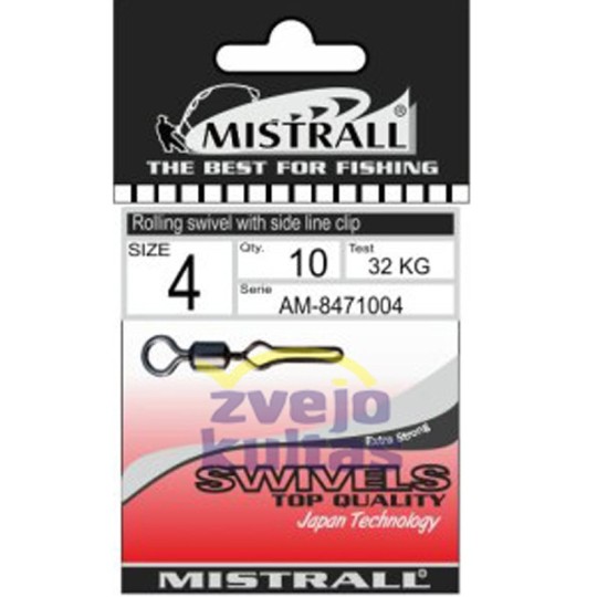 Suktukai Mistrall Rolling Swivel with side line clip