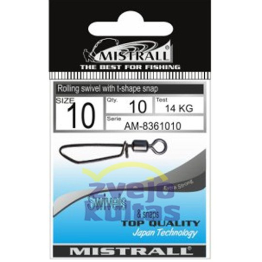 Suktukai Mistrall Rolling Swivel with T-shape Snap