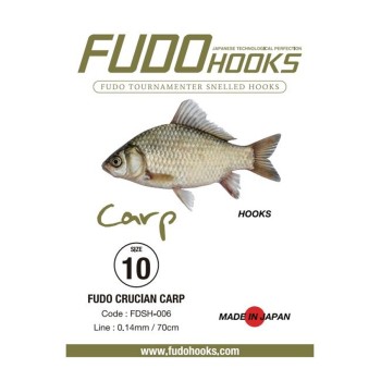 Kabliukai su pavadėliu Fudo Carp