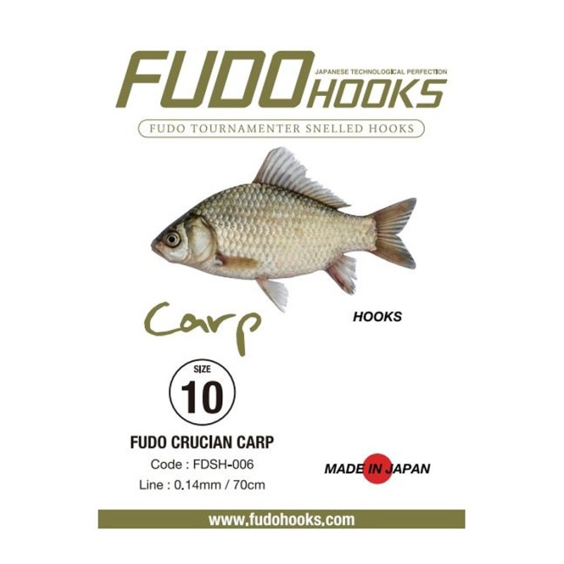 Kabliukai su pavadėliu Fudo Carp